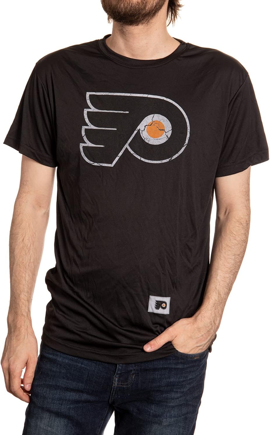 NHL Mens Loose Fit Performance Rashguard Short Sleeve Shirt