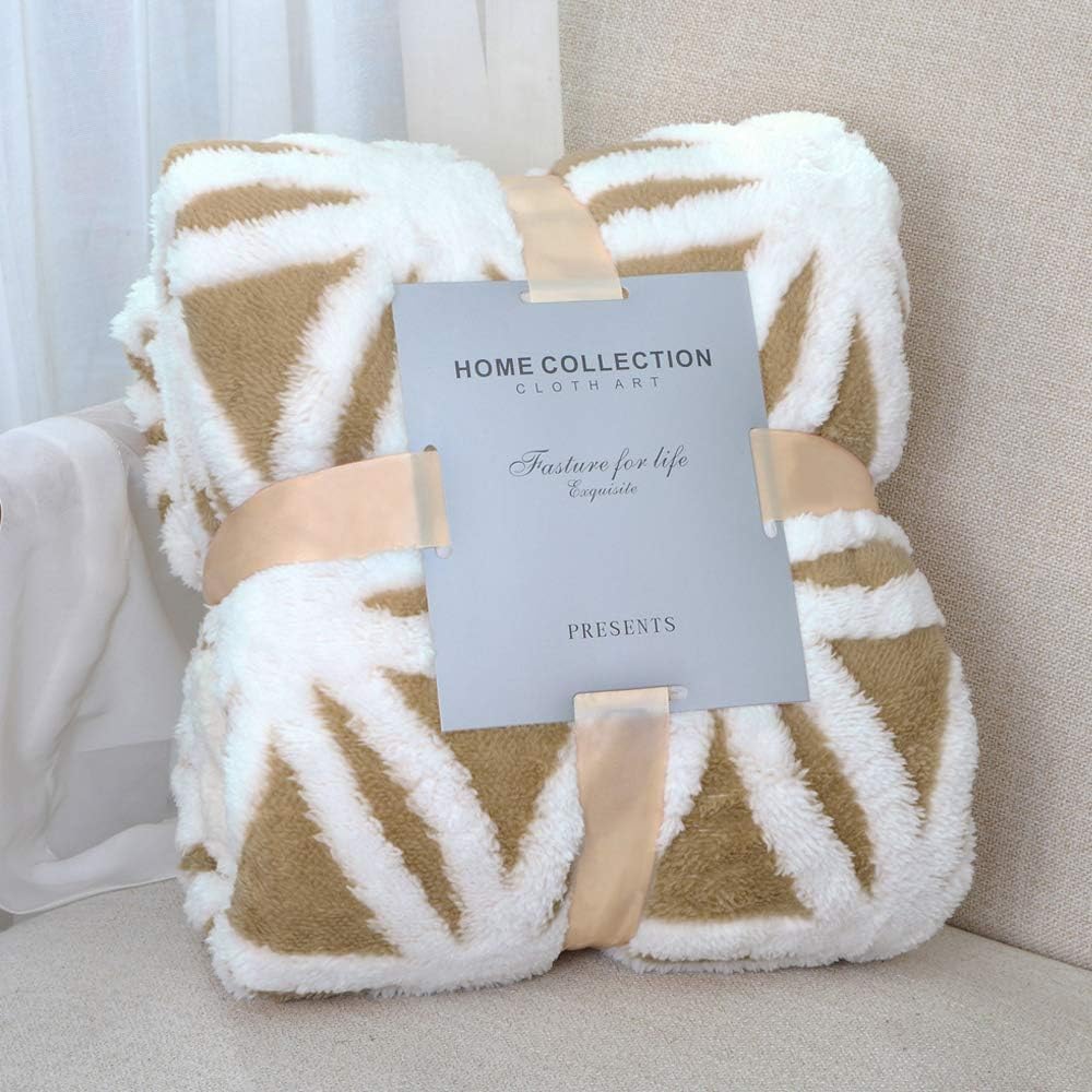 LOMAO Sherpa Fleece Blanket - Soft Dual Sided Throw Blanket