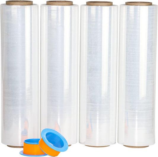 BOMEI PACK Clear Stretch Wrap Roll for Shipping and Moving