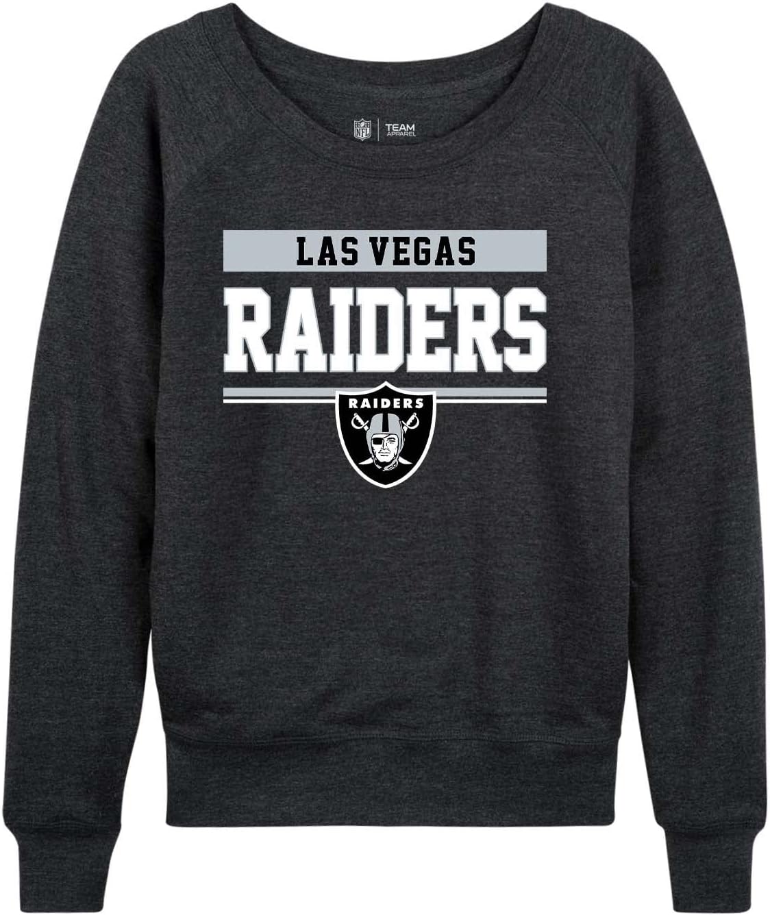 NFL Women's Plus Size Team Block Charcoal Crewneck Pullover