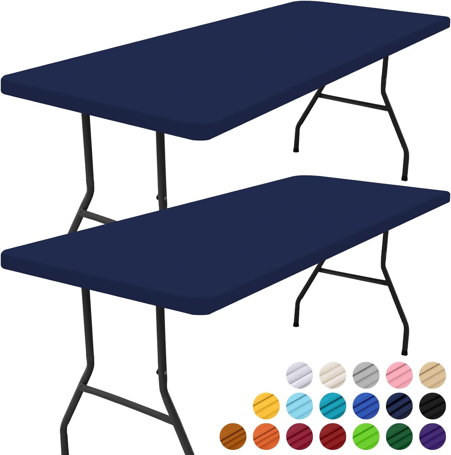 Smiry Waterproof Elastic Fitted Tablecloths for Outdoor Use