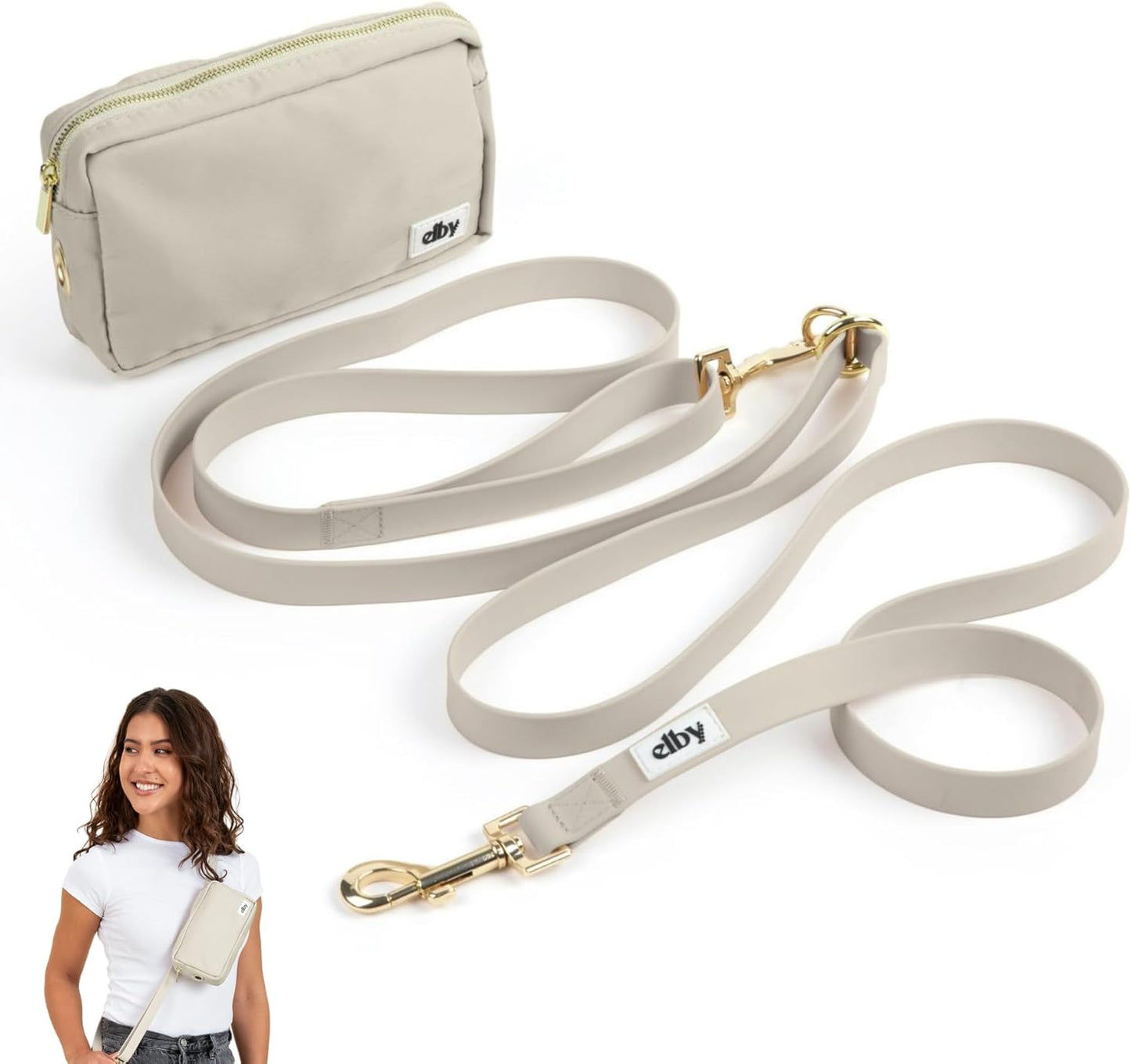 Hands Free Dog Leash with Treat Pouch for Easy Dog Walking