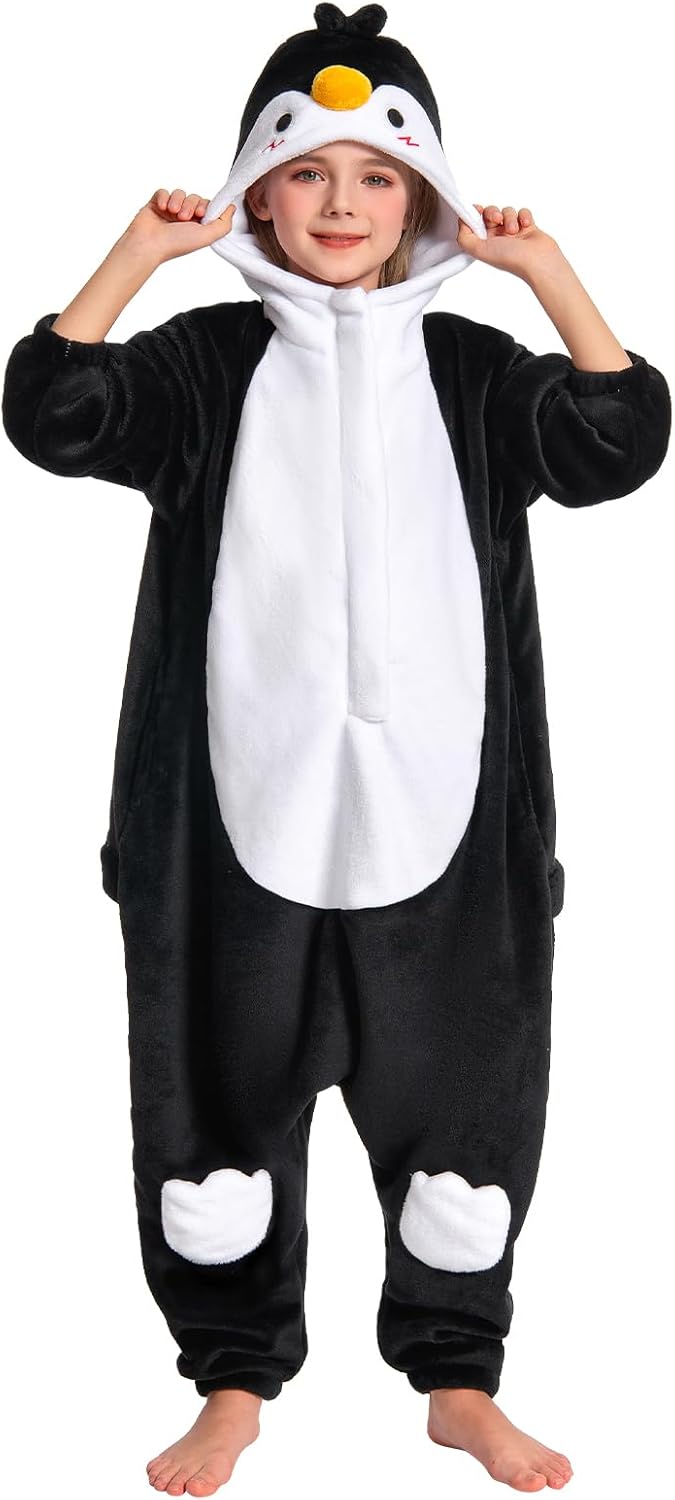 Kids Animal Onesie with Realistic Penguin Design for Fun