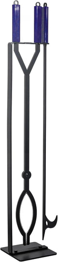 Fire Pit Tools Set with 40ft Poker and Log Grabber - Heavy Duty