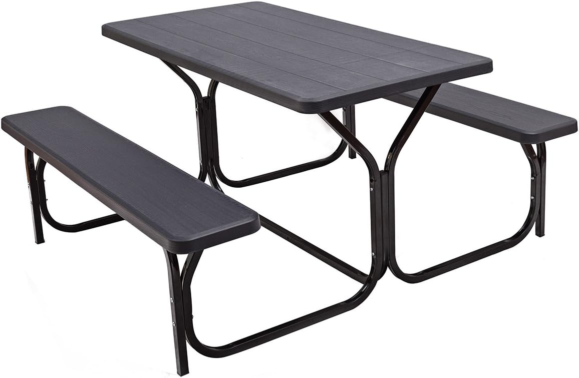 Giantex Picnic Bench Set for Outdoor Dining and Camping Fun