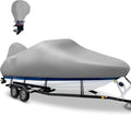 Trailerable Boat Cover 14-16ft with Outboard Motor Cover - Durable
