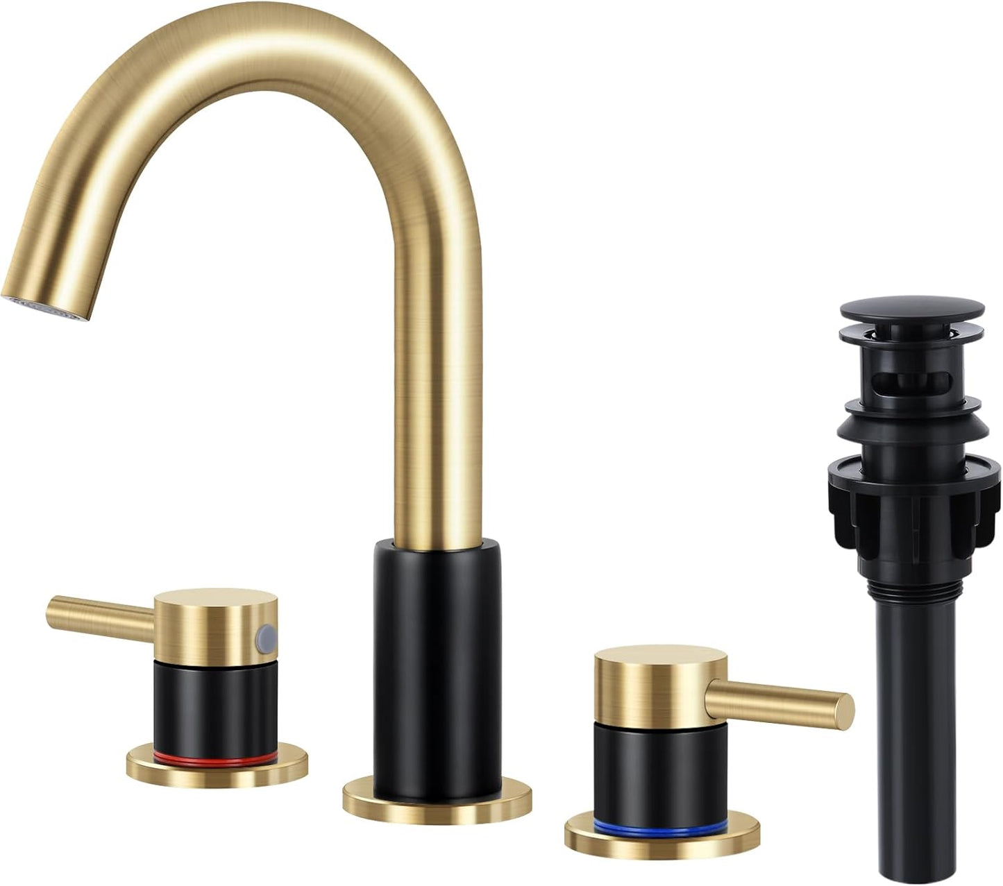 FGKQ 8 Inch Widespread Bathroom Sink Faucets with Drain