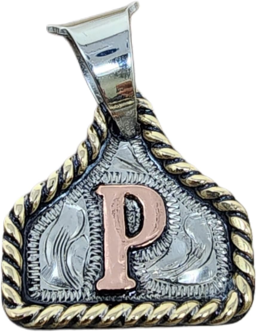 Handmade Cow Tag Copper Initial Necklace for Unique Style
