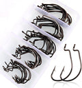 Sougayilang Fishing Hooks High Carbon Steel Worm Hooks - 50 PCS Box