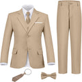 Black & Blue Boys Slim Fit 6-Piece Formal Suit Set - Complete Outfit