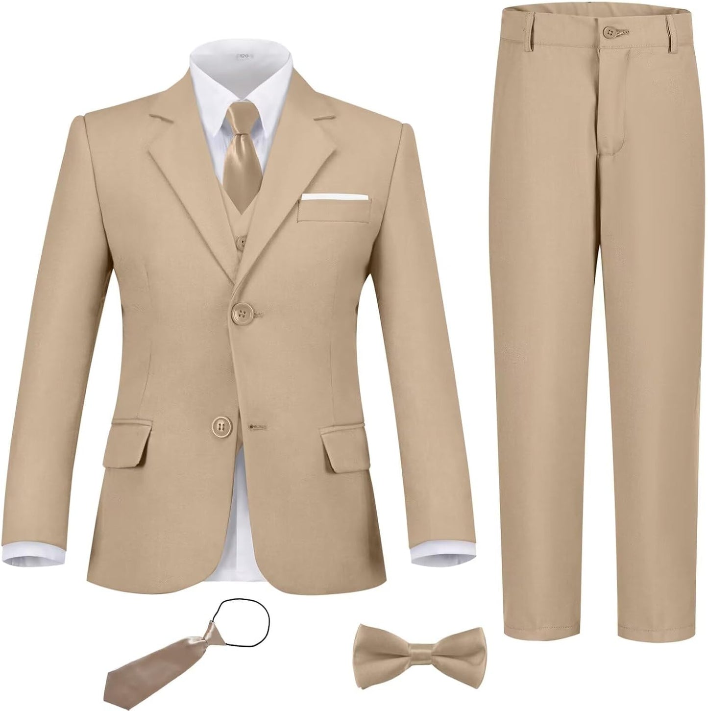 Boys Suit Set Slim Fit Toddler Tuxedo for Weddings and Proms