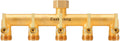 Heavy Duty 5-Way Garden Hose Splitter - Brass 3/4 in Manifold