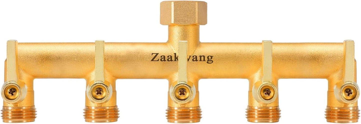 Heavy Duty 5-Way Garden Hose Splitter for Efficient Watering