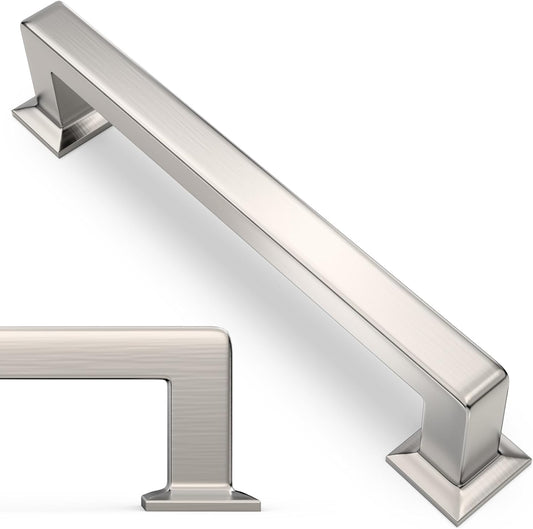 10 Pack 5 Inch Kitchen Cabinet Handles in Brushed Satin Nickel