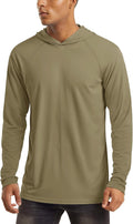 Men's Hooded UPF 50+ Sun Protection T Shirt Long Sleeve - Lightweight