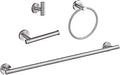 Brushed Nickel Bathroom Hardware Set 4-Piece - Durable SUS304