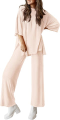 Two Piece Sets For Women Summer Lounge Matching Set - Breathable Knit