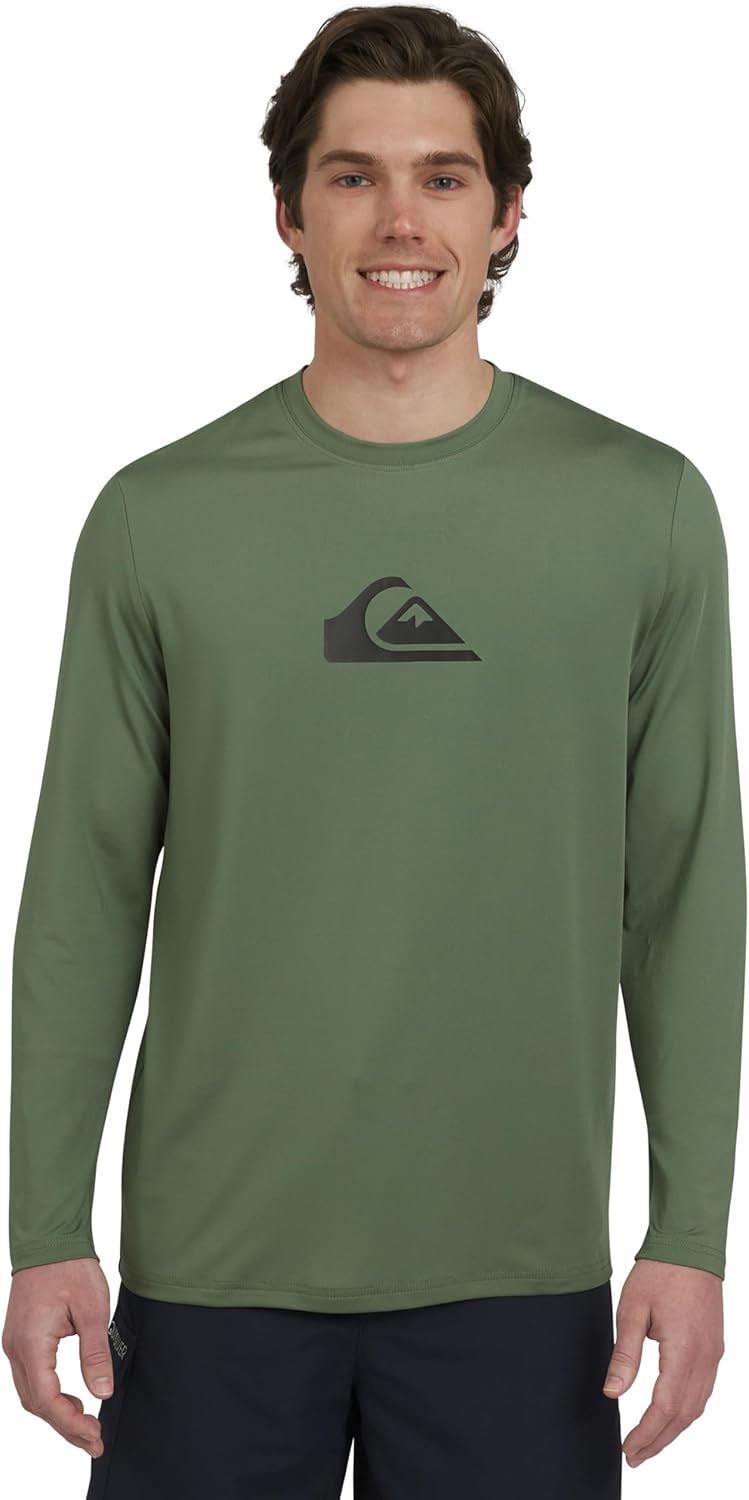 Quiksilver Men's Long Sleeve Sun Tee Rash Guard for Adventure
