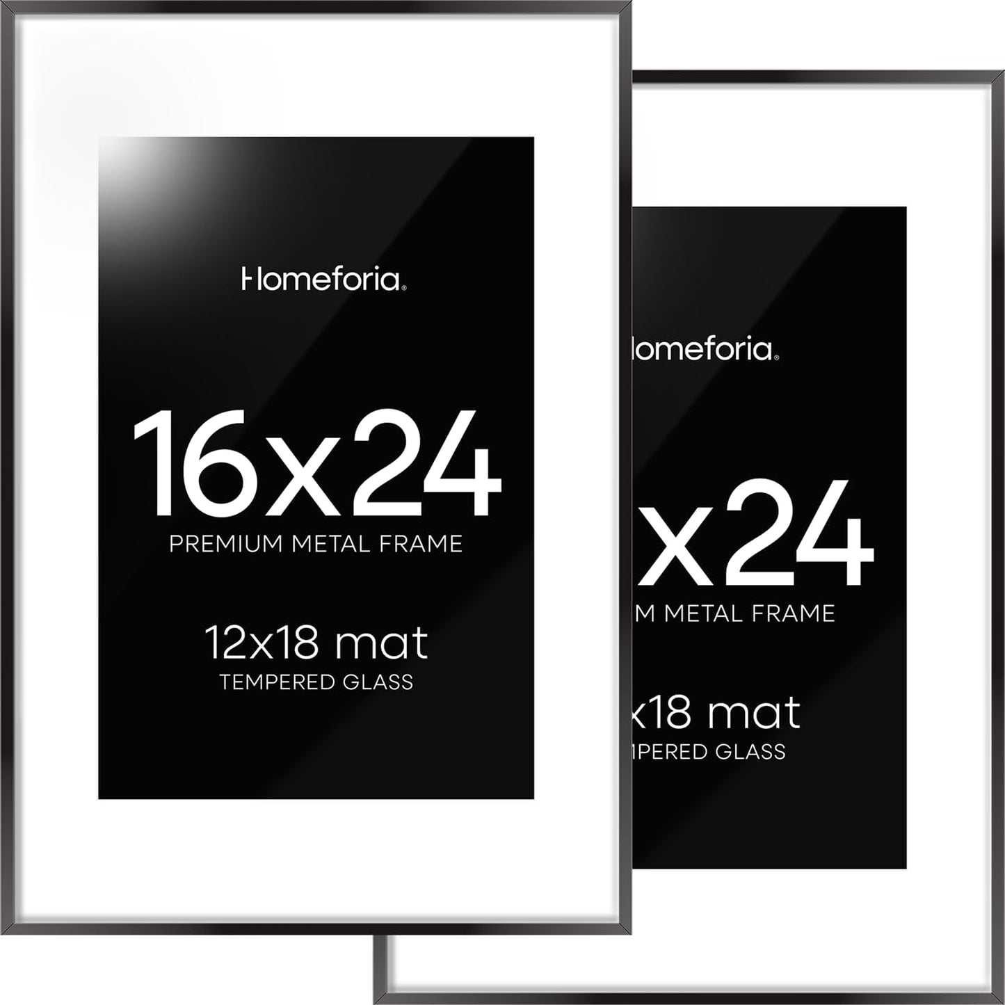 16 x 24 Picture Frame Black - High End Metal Poster Frame