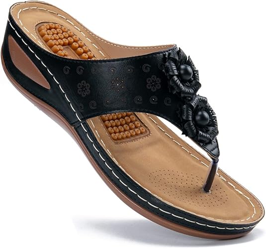 Ecetana Women's Sandals Comfortable Flip Flops for Summer Fun
