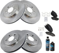 TRQ Front and Rear Brake Pad & Rotor Kit Compatible with 2005-10