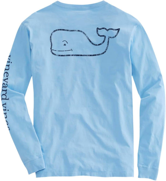 Boys Long Sleeve Vintage Whale Pocket T-Shirt for Comfort
