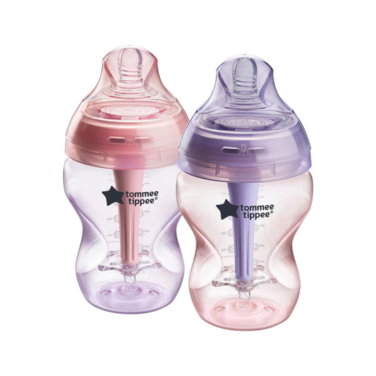 Tommee Tippee Anti-Colic Baby Bottles - Self-Sterilizing 9oz, Pack of 2