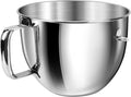 6QT Stainless Steel Mixer Bowl with Handle for 6 Quart Bowl-Lift