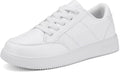 DSWED Kids Leather Lightweight Breathable Knit Running Sneakers - Hook