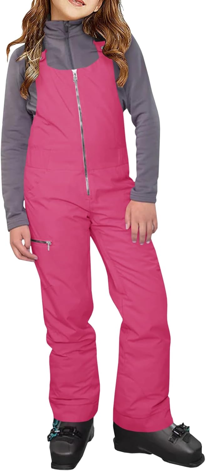 Haloumoning Kids Snow Bibs Waterproof Insulated Ski Pants