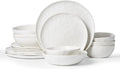 Famiware Porcelain dinnerware set for 4 - Modern wave edge 16pc