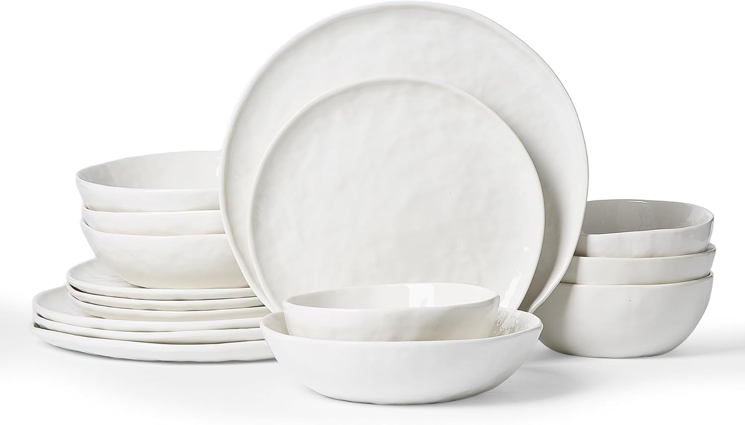 Famiware Porcelain Kitchen Plates and Bowls Set for Modern Dining