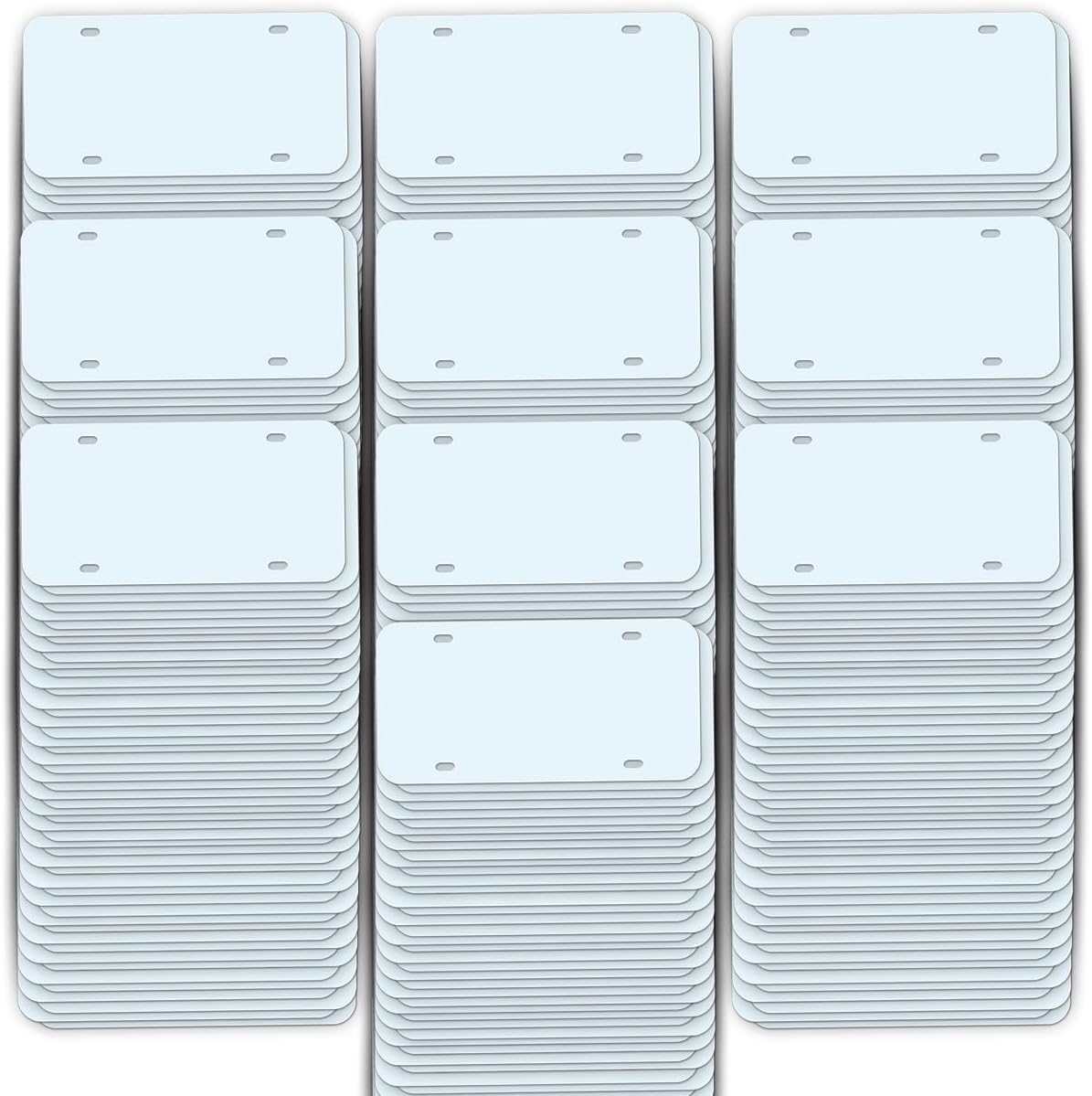 12x6 Blank License Plates for Custom Vinyl Designs and Crafts