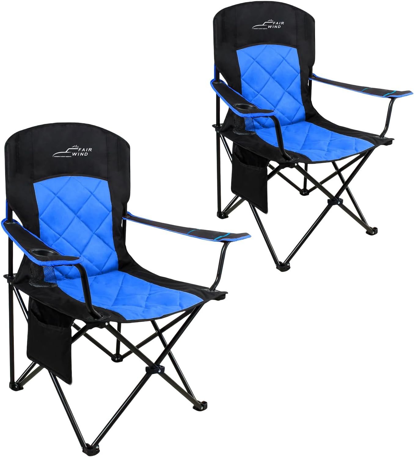 FAIR WIND Oversized Padded Camping Chair - 350 LBS Support!
