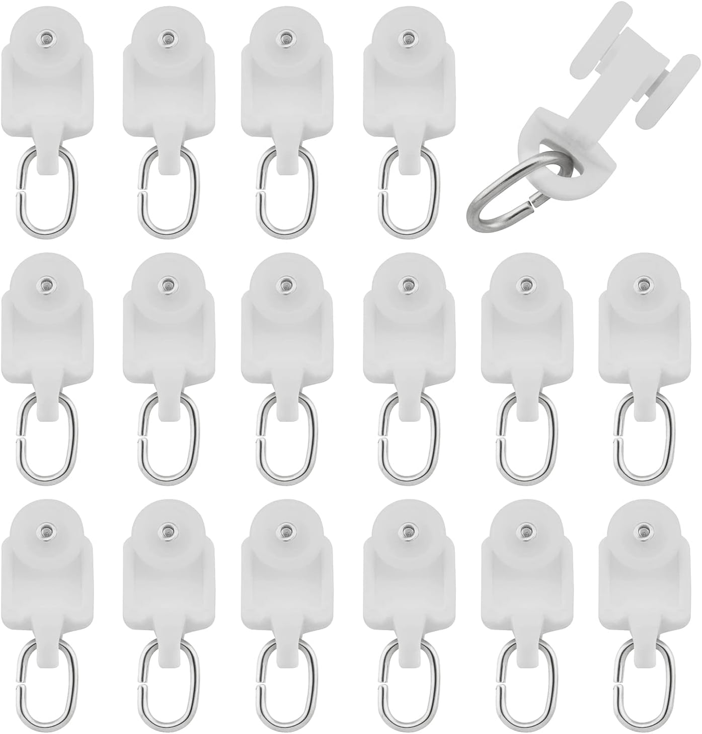 Silent Glide: ZZLZX 50PCS Curtain Hooks