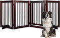 Indoor Dog Gate Wooden Freestanding Foldable 4-Panel - Quick Setup