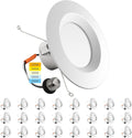 mw 24 Pack LED Recessed Lighting 6 in Retrofit - Dimmable 5CCT Options