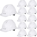 4 Point Suspension Hard Hat 12-Pack - Vented Ratchet Safety Helmets