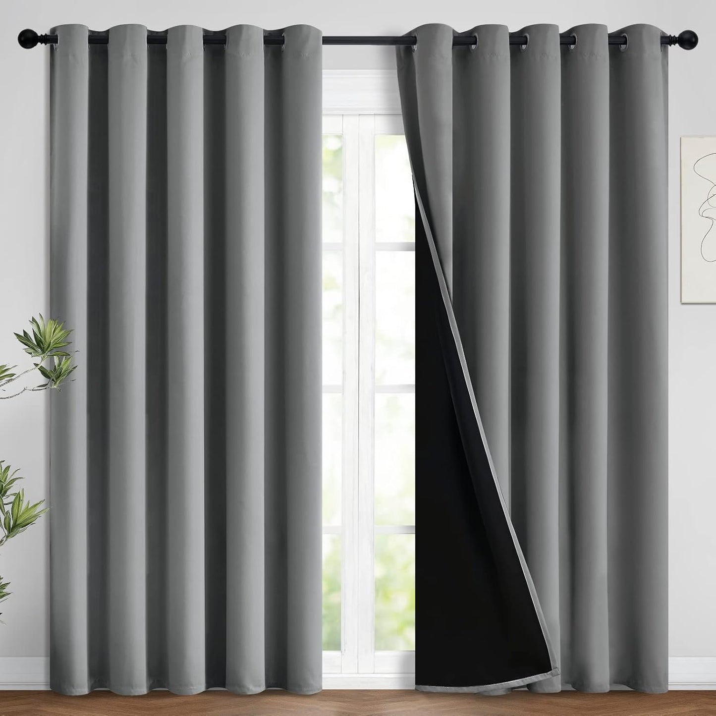 Yakamok 100% Blackout Lined Panels for Bedroom & Living Room