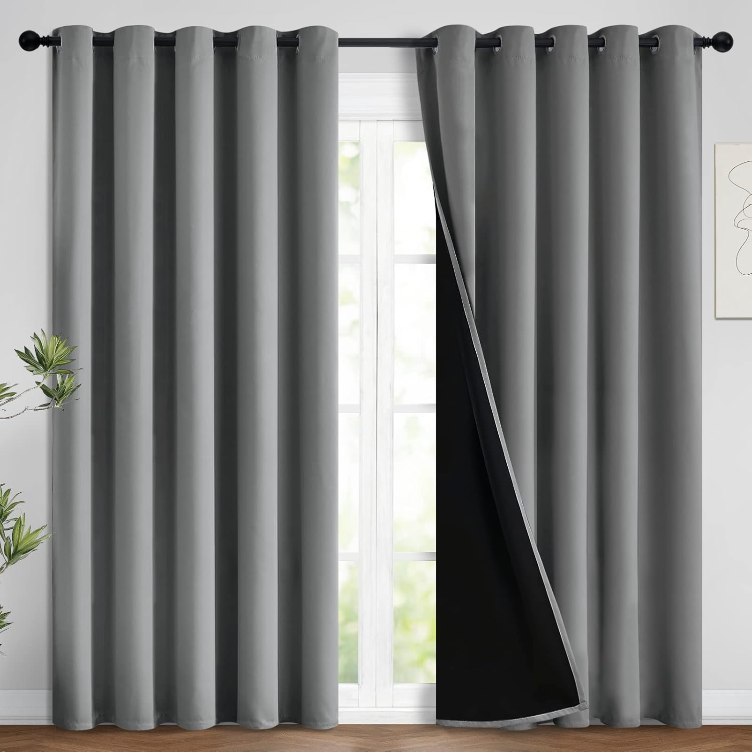Yakamok 100% Blackout Lined Panels for Bedroom & Living Room