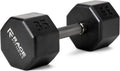 Rubber Coated Dumbbells No Roll Design Easy-Grip Steel Handle - Home
