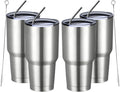 MEWAY 4 Pack of 30oz Insulated Tumblers for Hot and Cold Drinks