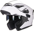 ILM Motorcycle Dual Visor Flip Up Modular Full Face Helmet