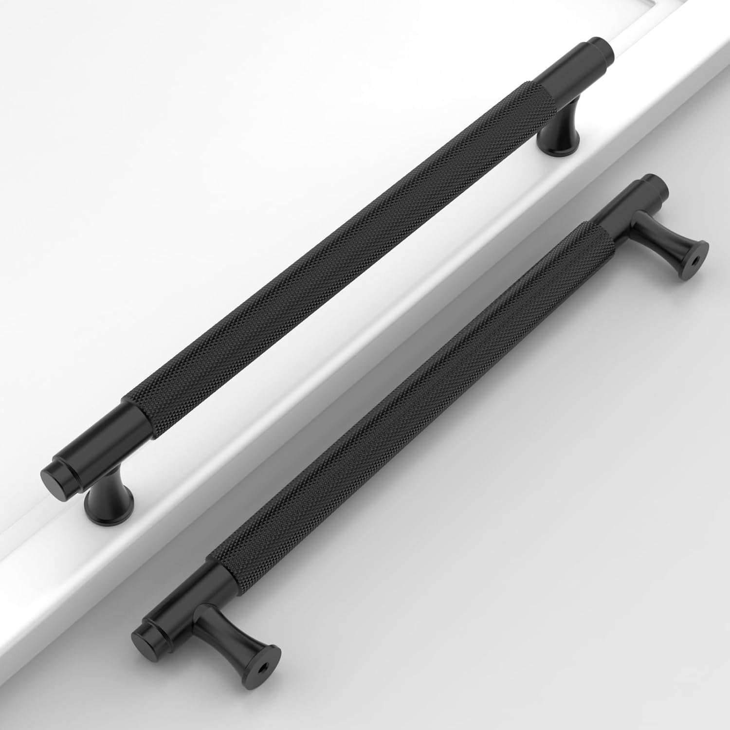 10 Pack 7-1/2in Matte Black Cabinet Pulls for Modern Kitchens