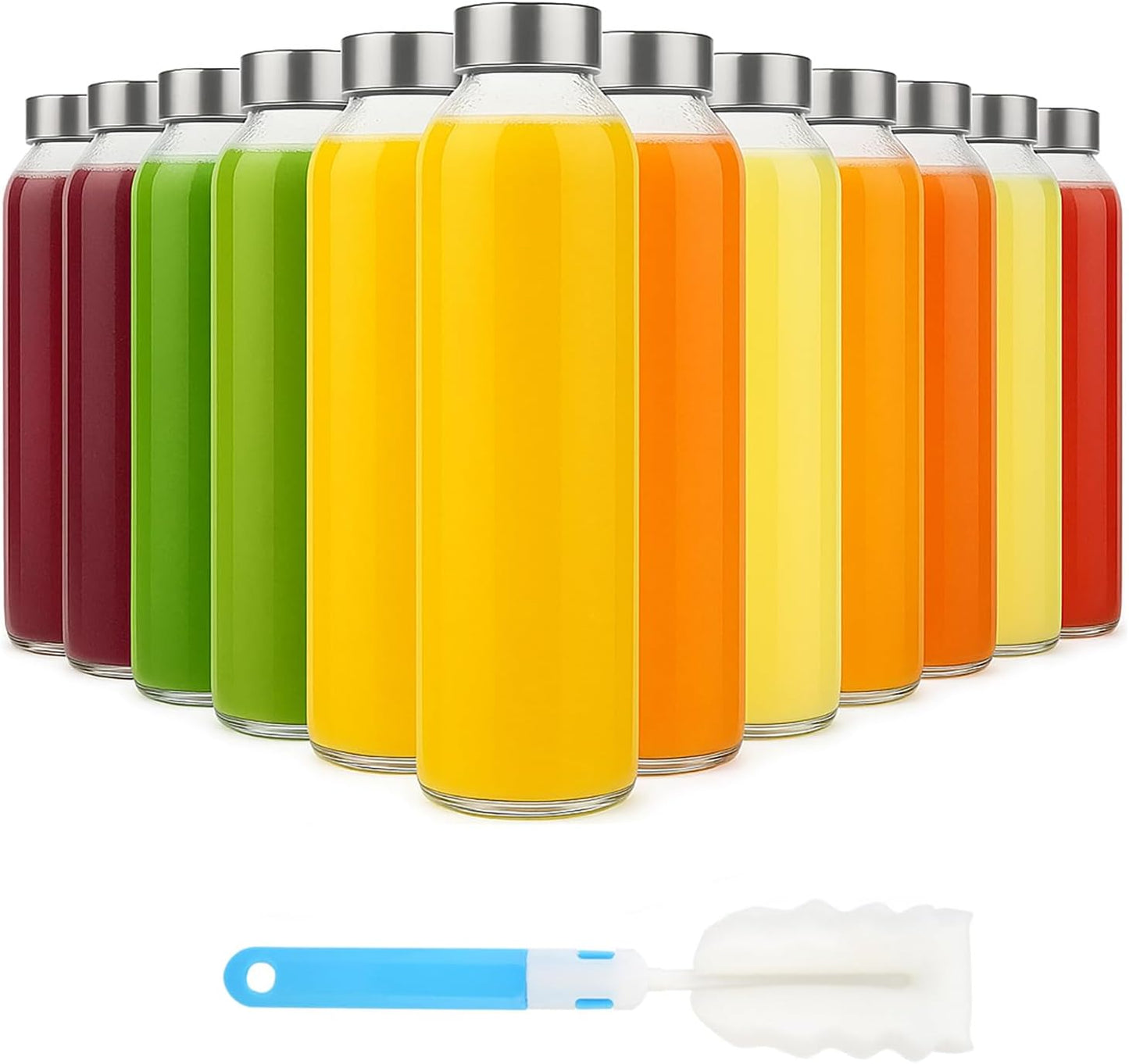 Eco-Friendly 18 oz Glass Water Bottles for Juicing and Drinks
