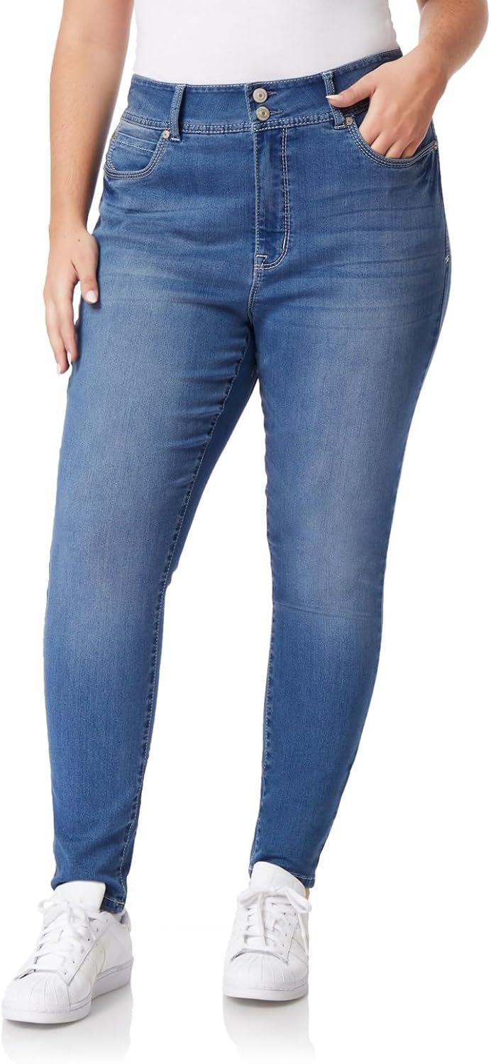 WallFlower Women's Ultra Skinny Mid-Rise Jeans for Every Body