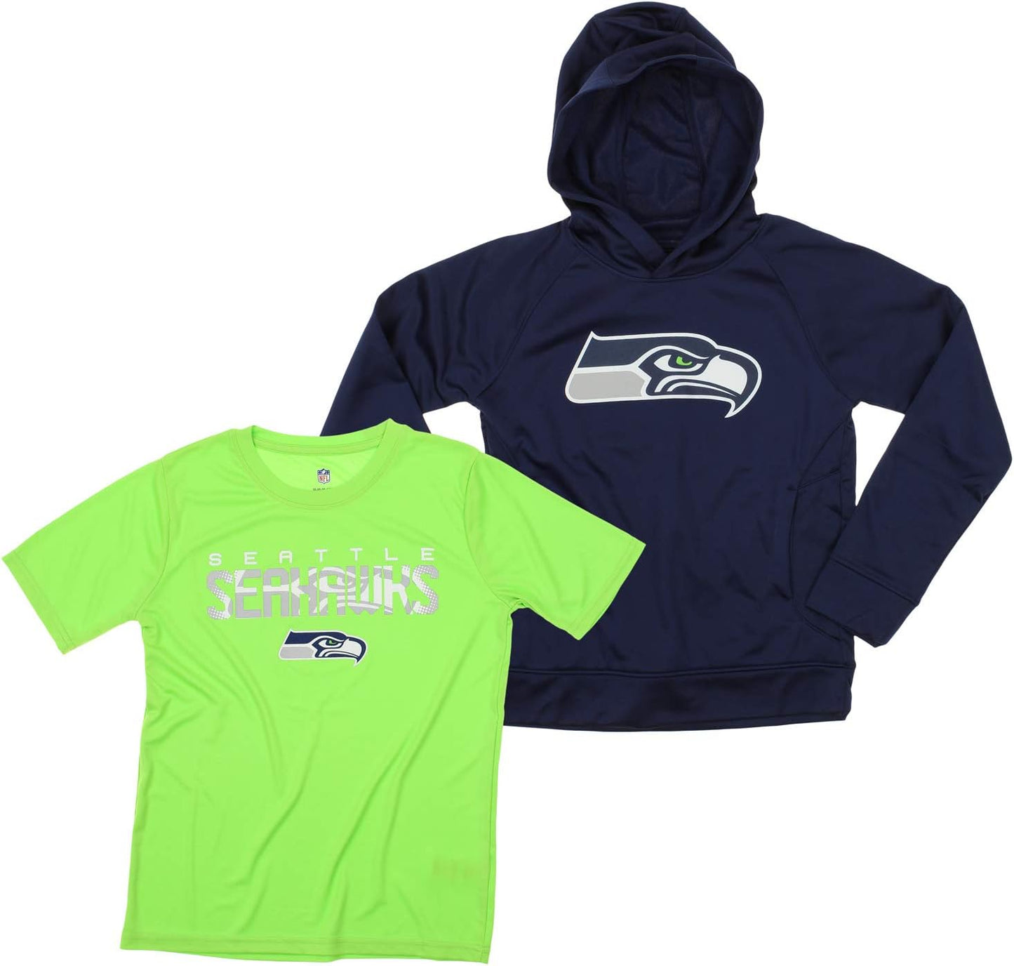 NFL Youth Boys Two Piece Performance Hoodie and Tee Combo Set