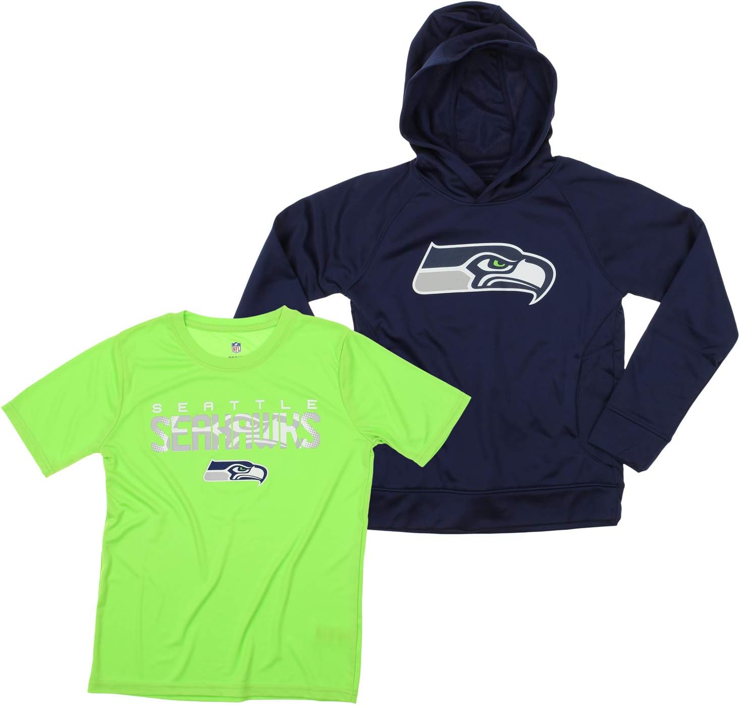 NFL Youth Boys Two Piece Performance Hoodie and Tee Combo Set