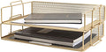 BLU MONACO Gold Mesh Letter Trays - Organize in Style!