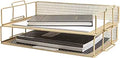 Blu Monaco Gold Desk Organizer - Stylish 2 Tier Letter Tray